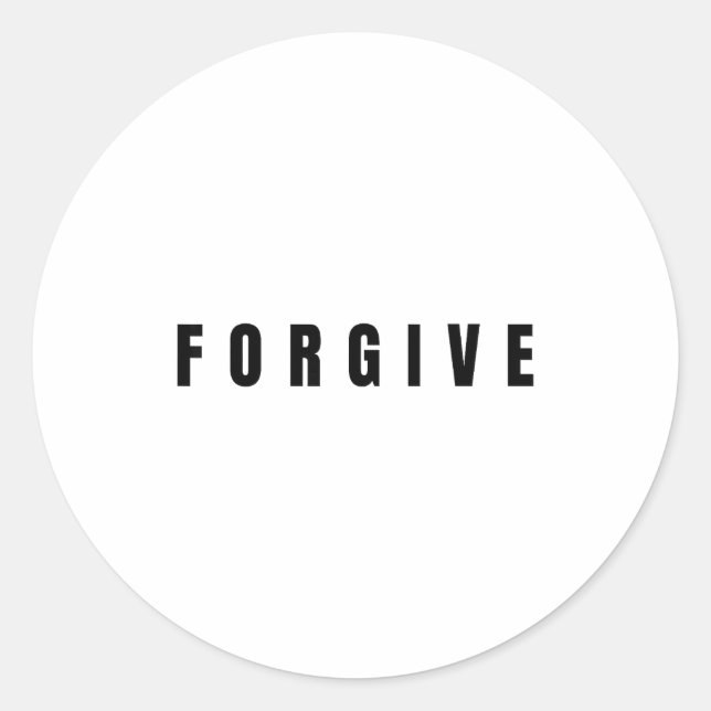 Forgive - Jesus Christ Sritual Quote Christianity  Runder Aufkleber (Vorderseite)