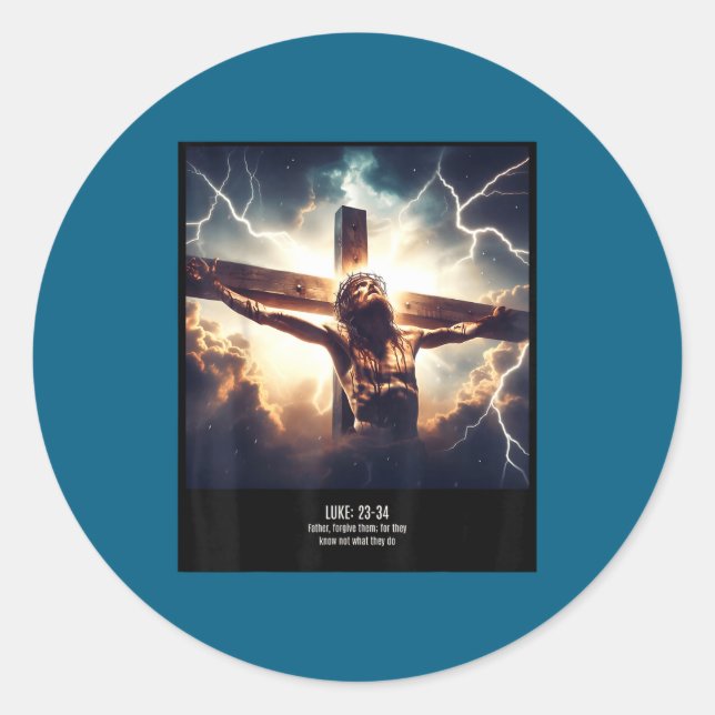 Forgive Know Not What Runder Aufkleber (Vorderseite)