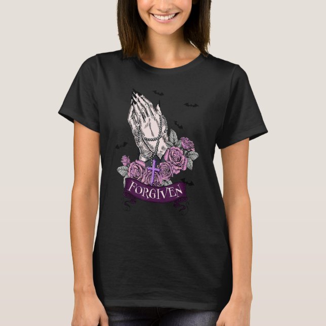 Forgiven Christian Inspirational Halloween Costume T-Shirt (Vorderseite)