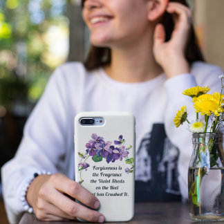 Forgivenss ist der Duft des Violetwurms Quadratischer Aufkleber