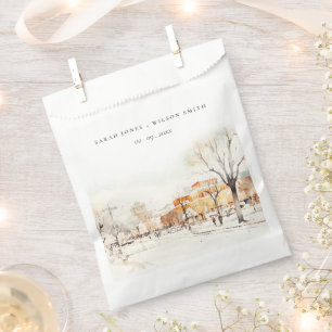 Forgo North Dakota City Scape Wassercolor Wedding Geschenktütchen