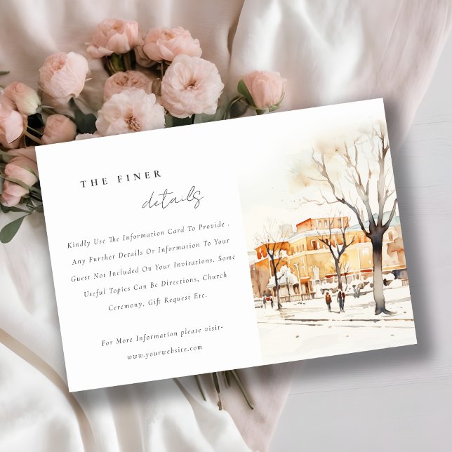 Forgo North Dakota City Scape Wedding Detail Begleitkarte (Von Creator hochgeladen)