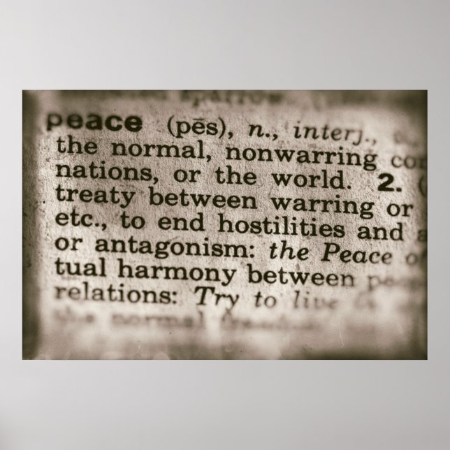 Forgotten Meanings - Peace Poster (Vorne)