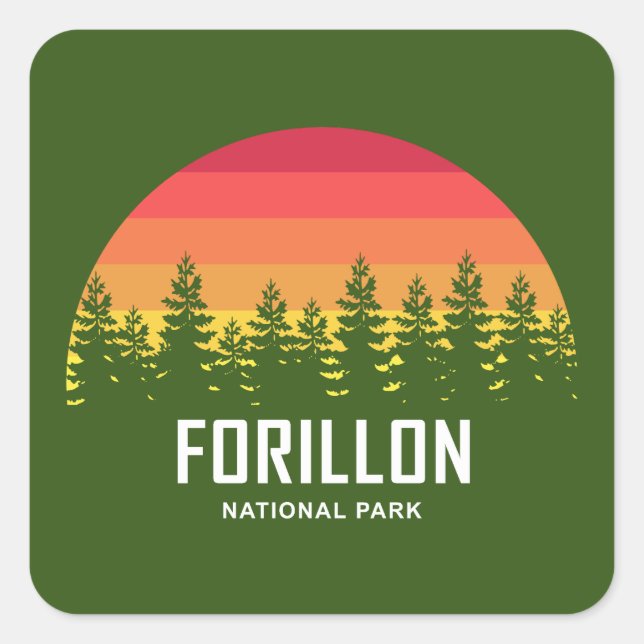 Forillon-Nationalpark Quadratischer Aufkleber (Vorderseite)