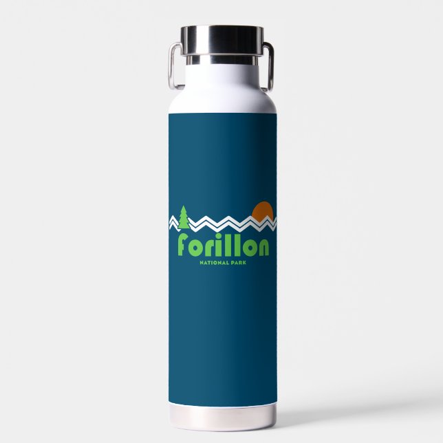 Forillon Nationalpark Retro Trinkflasche (Vorne)