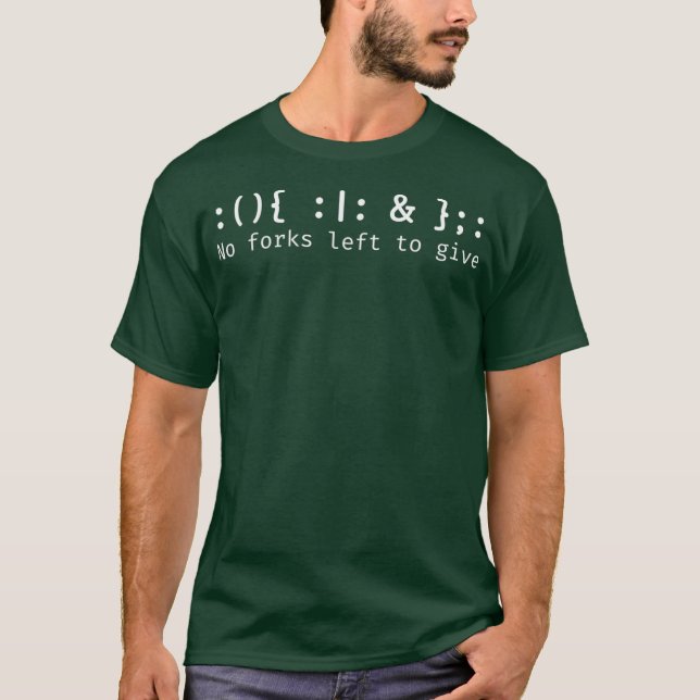 Fork Bomb Bash Muschel Cryptic Command für Linu T-Shirt (Vorderseite)