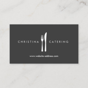 FORK & KNIFE LOGO Business Card Visitenkarte