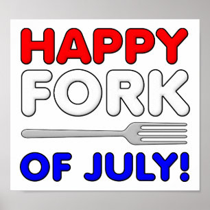 Fork of July Funny Poster