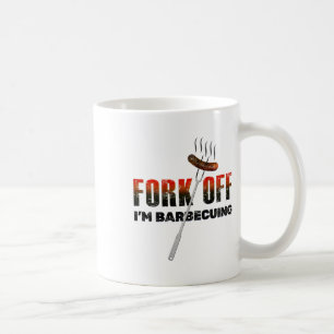 Fork Off' ist ein lustiger Grillen Spaß für Koch e Kaffeetasse