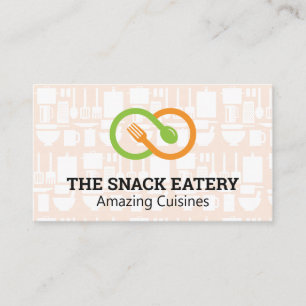 Fork Spoon   Restaurant Küche Utensils Visitenkarte