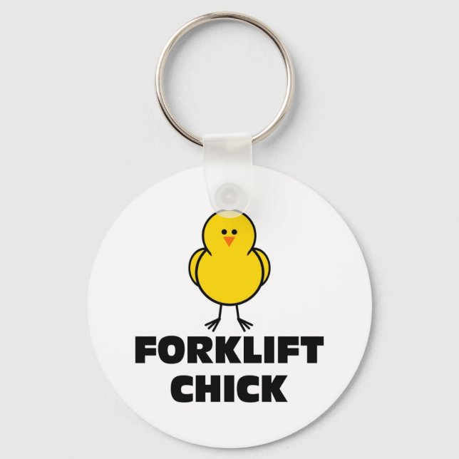 Forklift Chick Schlüsselanhänger (Vorderseite)