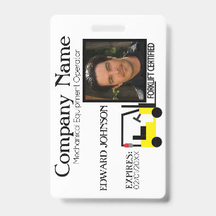 Forklift Employee Abzeichen Ausweis