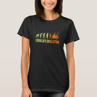 Forklift Evolution Funny Forklift Operator Fork Wa T-Shirt