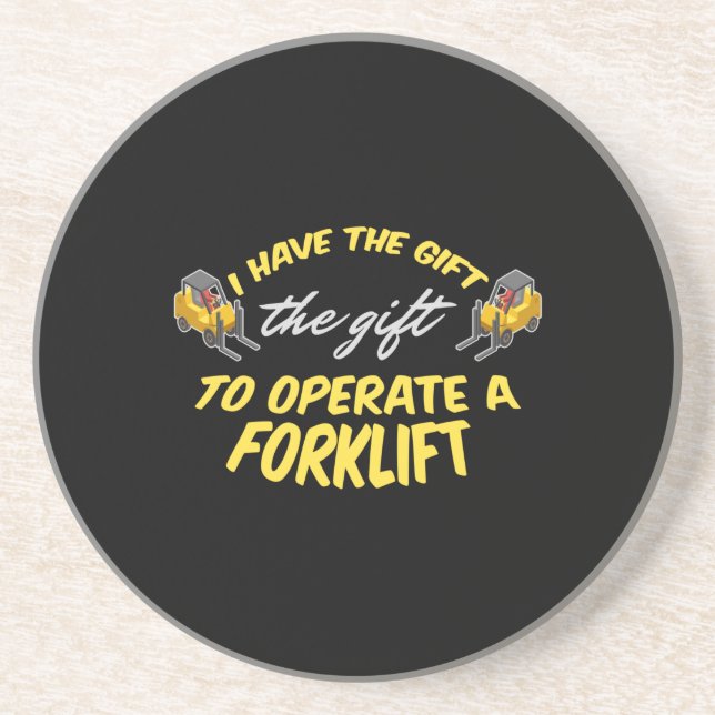 Forklift Gift Getränkeuntersetzer (Vorne)