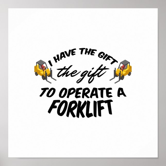 Forklift Gift Poster (Vorne)