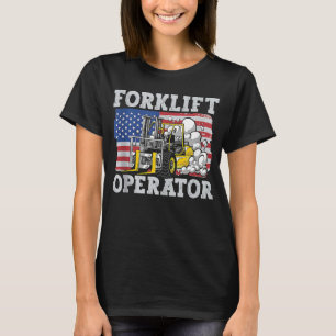 Forklift Operator für die US-Flagge T-Shirt