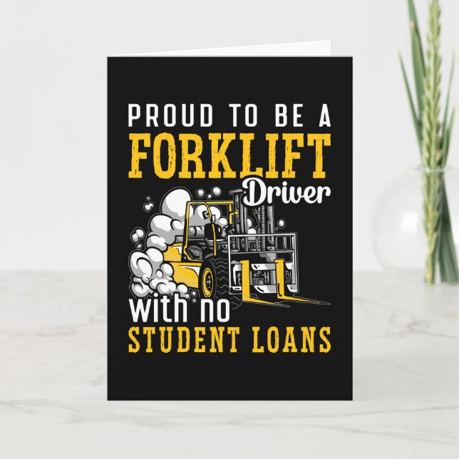 Forklift Operator Proud To Be A Forklift Driver Karte (Vorderseite)