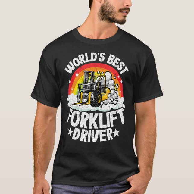 Forklift Operator Rainbow World's Best Forklift Dr T-Shirt (Vorderseite)
