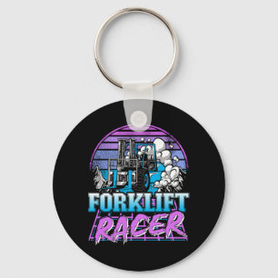 Forklift Racer Retrowave Vintag 80er Retro Gabelst Schlüsselanhänger
