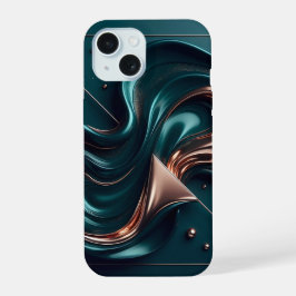 Form_and_Flow | Luxury Flow 3D Liquid Metal Phone iPhone 15 Hülle