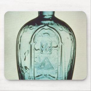 Form-durchgebrannte Freimaurerflasche Mousepad
