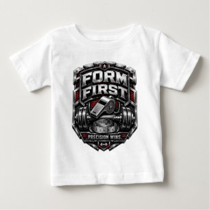 Form First Metallisches Fitness-Abzeichen-Illustra Baby T-shirt