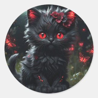 Form: Klassische runde Aufkleber wie "cat by anman