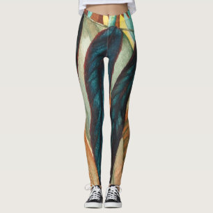 Form-Kunstentwurf des Herbstes Blatt farbiger Leggings