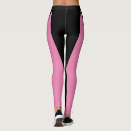 Form & Kurven Zwei Farben Schwarz & Rosa Leggings