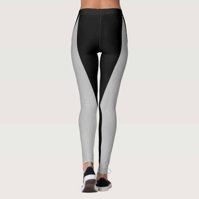 Form & Kurven Zwei farbige Leggings - Schwarz & Gr (Rückseite)
