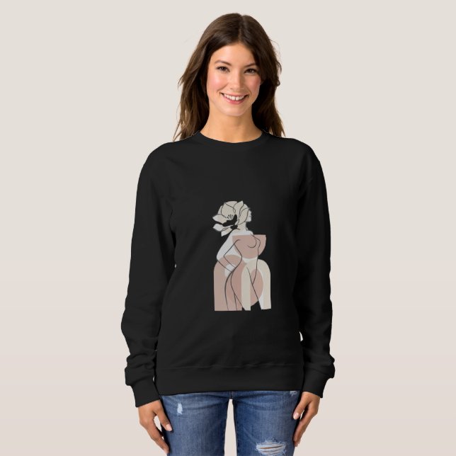 Form Über Rauschen | Moderner Minimaler Grafikdruc Sweatshirt (Vorne ganz)