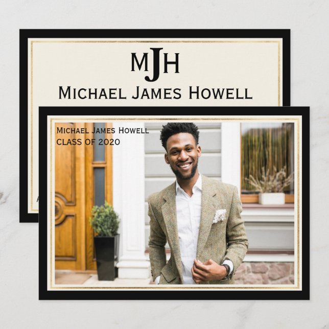 Formal Abschluss einladen Einladung (Vorne/Hinten)