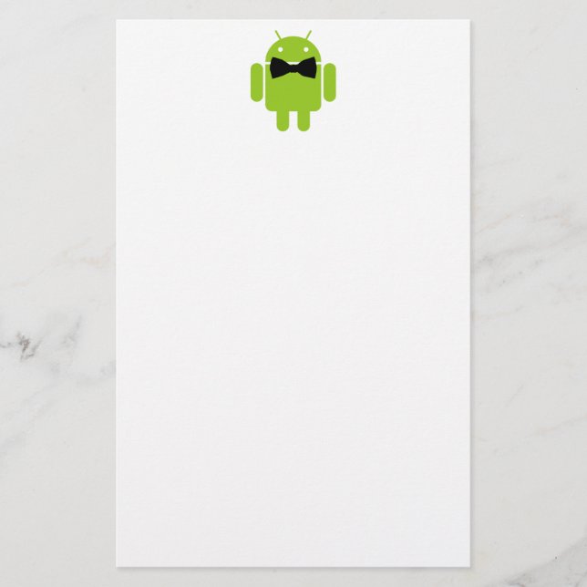 Formal AReifen Green Android Robot Briefpapier (Vorderseite)