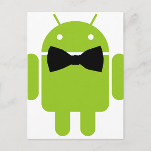 Formal AReifen Green Android Robot Postkarte