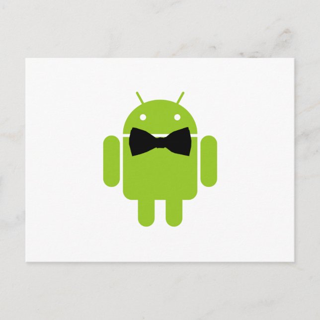 Formal AReifen Green Android Robot Postkarte (Vorderseite)