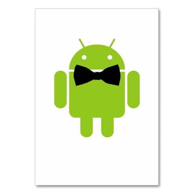 Formal AReifen Green Android Robot Tischnummer (Vorderseite)