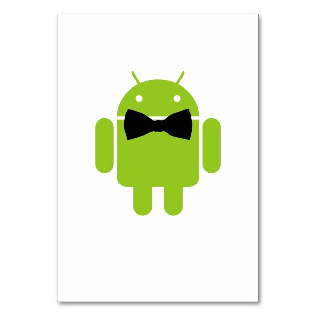 Formal AReifen Green Android Robot Tischnummer (Vorderseite)