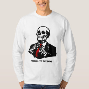 Formal bis auf die Knochen – Lustiger Skelettanzug T-Shirt