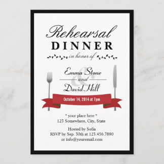 Formal Black Border Probe Dinner Einladungen