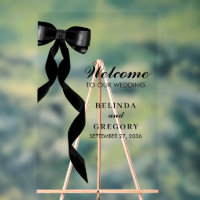 Formal Black Bow Ribbon Elegante Hochzeit