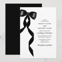 Formal Black Bow Ribbon Elegante Hochzeit