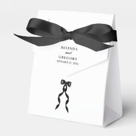 Formal Black Bow Ribbon Elegante Hochzeit Geschenkschachtel