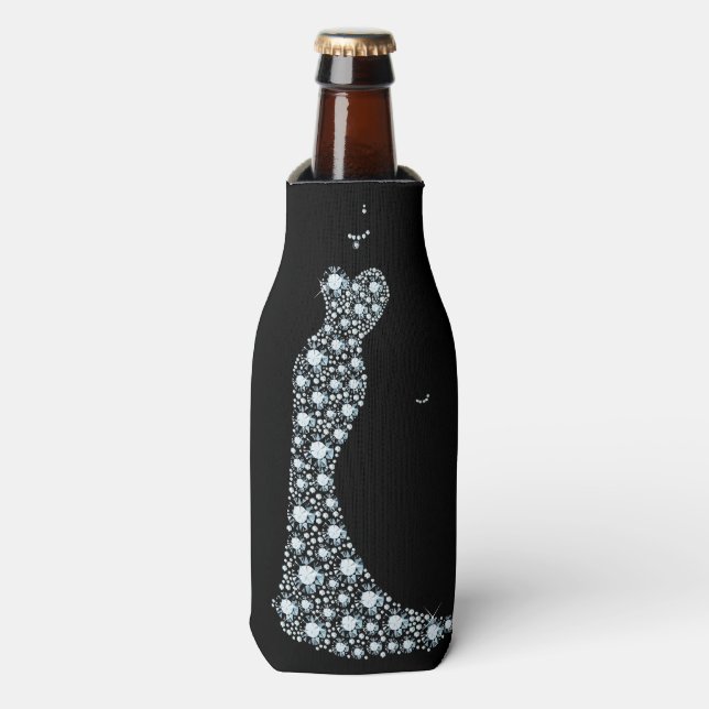 Formal Bling Lady in Gown - Flasche Cooler Flaschenkühler (Flaschenvorderseite)