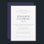 Formal Blue Frame Bar Bat Mitzvah Einladung<br><div class="desc">Formal Blue Frame Bar Bat Mitzvah Einladung</div>