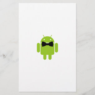 Formal Bow Krawatte Android Robot Icon Briefpapier