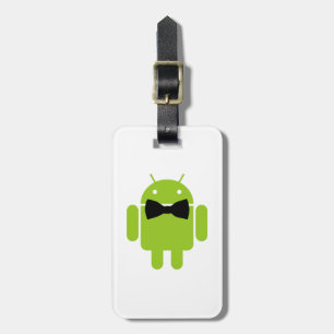 Formal Bow Krawatte Android Robot Icon Gepäckanhänger