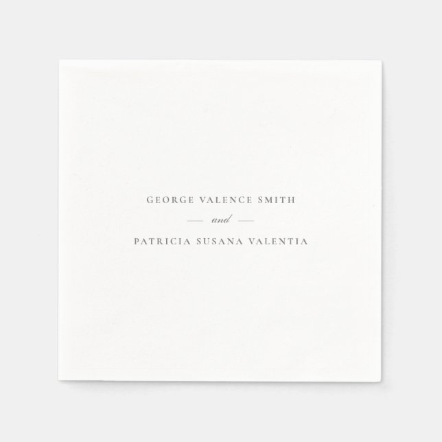 Formal Calligraphy Elegant | Hochzeit Serviette (Vorderseite)