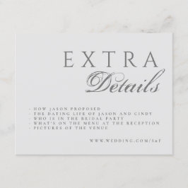 Formal Calligraphy Elegant Wedding Begleitkarte