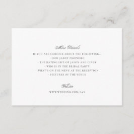 Formal Calligraphy Elegant Wedding Begleitkarte