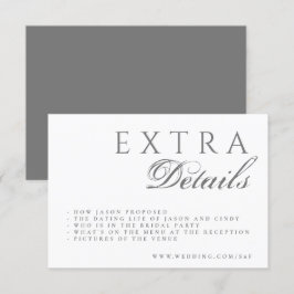 Formal Calligraphy Elegant Wedding Begleitkarte